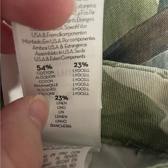 Mother camo jogger pants linen blend no zip misfit side stripe 23 - Picture 9 of 13